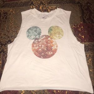 Rainbow Disney Mickey Mouse Muscle Tee